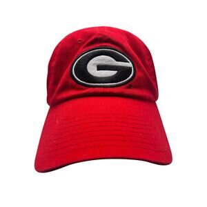 Y2K Team Starter Georgia Bulldogs Big Logo Hat Adjustable Red Cap Dawgs